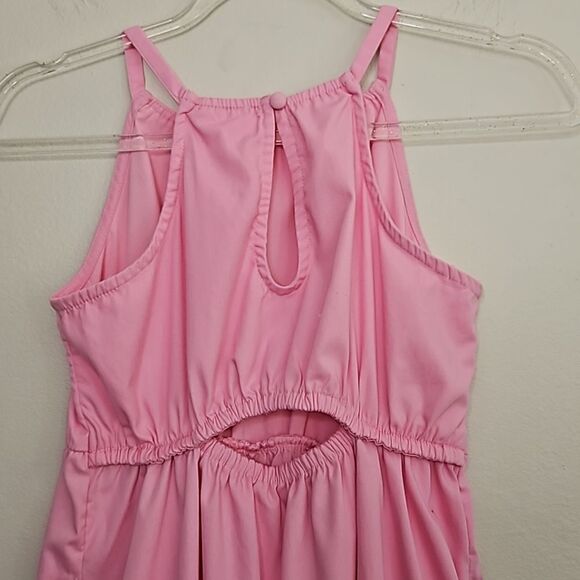 Abercrombie Kids Pink Ruffle Maxi Long Sleeveless Dress Size 9/10 - Picture 5 of 12